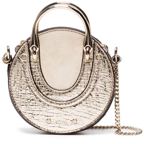 NWT Chloe Pixie Mini Metallic Crossbody Bag - Picture 5 of 8